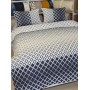 ETEHOMETEX %100 Pamuk Nevresim Takımı ÇİFT KİŞİLİK KARE LACİVERT 8696474232117